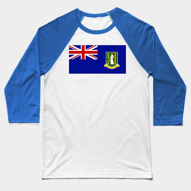 British Virgin Islands Flag Baseball T-Shirt by macdonaldcreativestudios